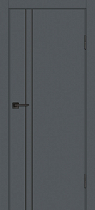 Товар Межкомнатная дверь П-20 ал. молдинг Черный Графит